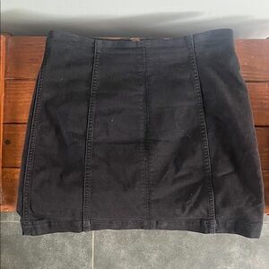 Free People Black Panel Mini Skirt